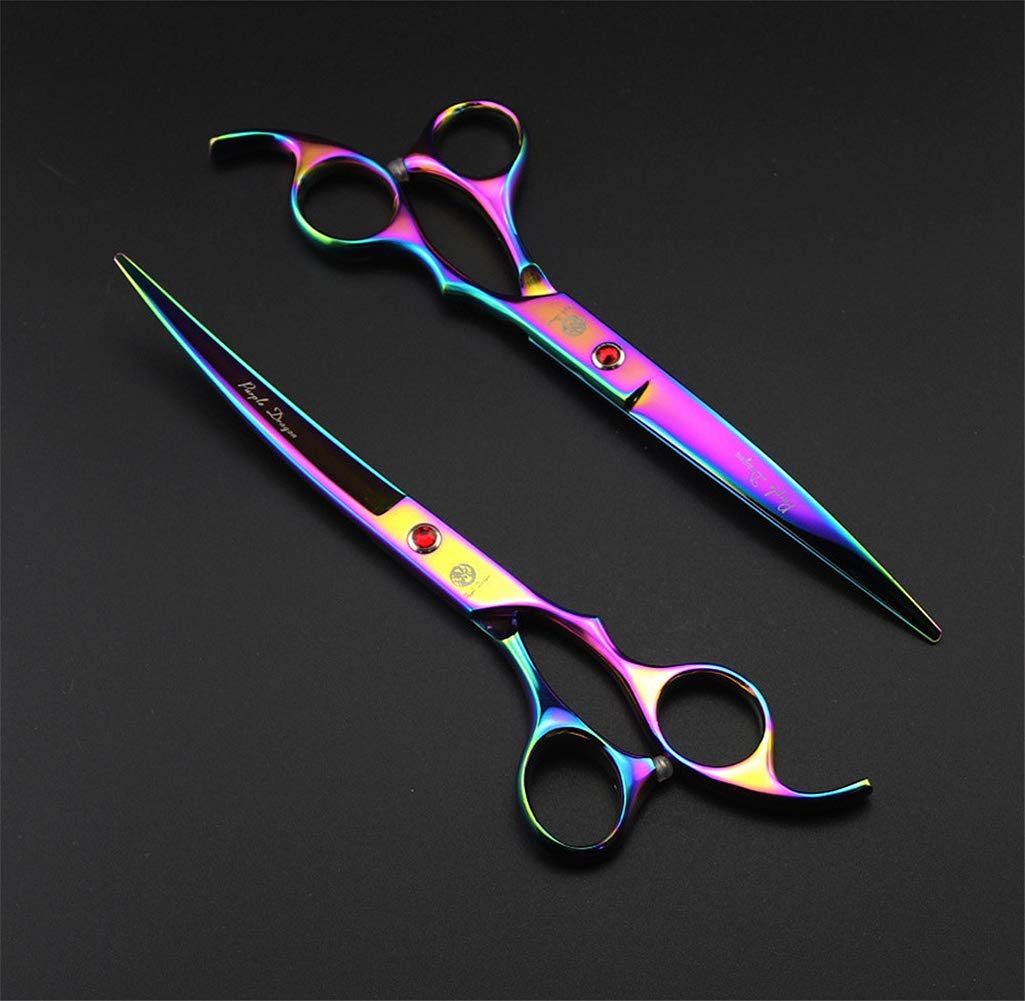 Amazon | Purple Dragon ペット用はさみ4点セット すきバサミ 湾曲